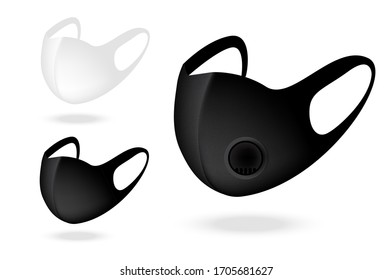 Surgical mask and Virus Protection isolated on white background. Safety Breathing,  Health Care and Medical Concept Design.