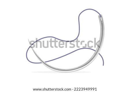Similar – Image, Stock Photo Double sutured scar of abscess surgery on a back