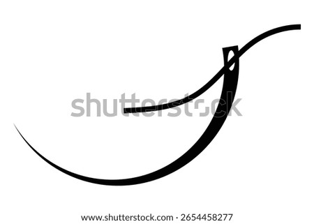 Surgical Needle and Suture Needle Icon on white background.