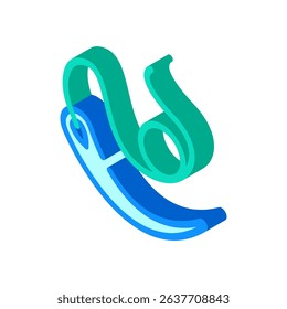 surgical needle thread surgeon isometric icon vector. surgical needle thread surgeon sign. isolated symbol illustration