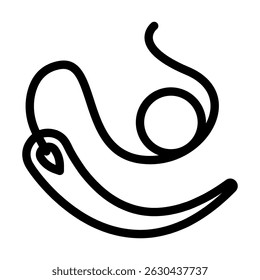 surgical needle thread surgeon line icon vector. surgical needle thread surgeon sign. isolated contour symbol black illustration