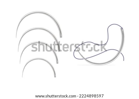 Similar – Image, Stock Photo Double sutured scar of abscess surgery on a back
