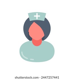 Chirurgische Krankenschwester Symbol in der Vektorgrafik. Firmenzeichen
