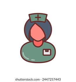 Surgical Nurse icon in vector. Logotype
