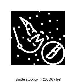 surgical procedure scar treatment glyph icon vector. surgical procedure scar treatment sign. isolated symbol illustration