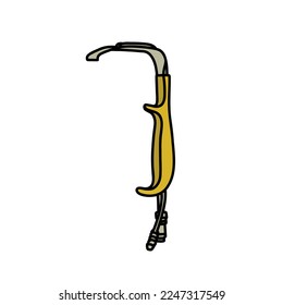 icono del doodle del retractor quirúrgico, ilustración del vector