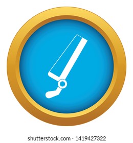 Surgical saw icon blue vector isolated on white background for any design