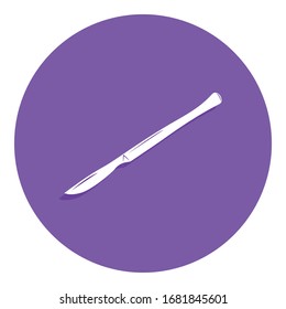 surgical scalpel badge icon. Simple glyph, flat vector of Medicine icons for ui and ux, website or mobile application