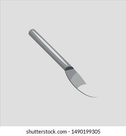 Surgical Scalpel icon. Cartoon of sickle vector icon for web design isolated on gray background - Vector