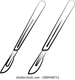 Surgical Scalpel Icon Design Vector Art Illustration