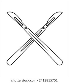 Surgical Scalpel Icon Design Vector Art Illustration