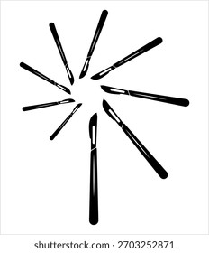 Ilustración quirúrgica del Arte vectorial del diseño del icono del bisturí