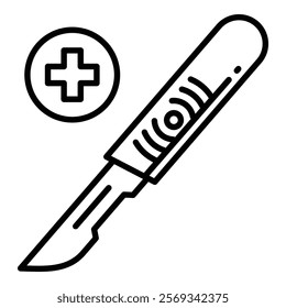 Surgical Scalpel Icon Element For Design