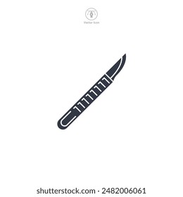 Surgical Scalpel Icon symbol vector illustration isolated on white background