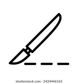 Surgical scalpel icon vector illustration. Plastic surgery symbol