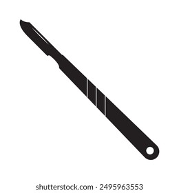 diseño de logotipo de Ilustración vectorial de ícono de bisturí quirúrgico