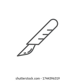 Surgical scalpel vector icon symbol medical tools isolated on white background