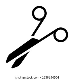 Surgical scissor - Medical and Healthcare Glyph Icon - Vector