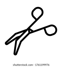 Surgical scissor symbol icon vector illustration