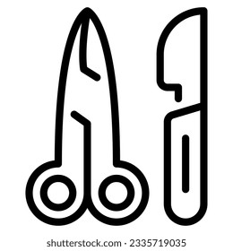 Surgical Scissors Icon can be used for uiux, etc