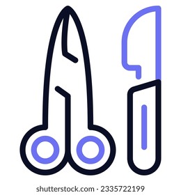 Chirurgisches Scheren Symbol kann für uiux verwendet werden, etc.