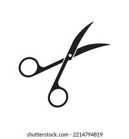 Surgical scissors icon. Element of medical instruments icon. isolated on white background. Vector illustration.