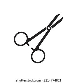 Surgical scissors icon. Element of medical instruments icon. isolated on white background. Vector illustration.