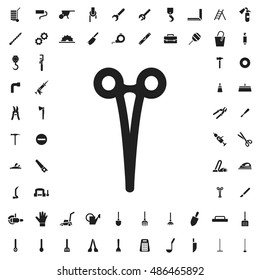 Surgical scissors icon illustration isolated vector sign symbol