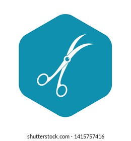 Surgical scissors icon. Simple illustration of surgical scissors vector icon for web