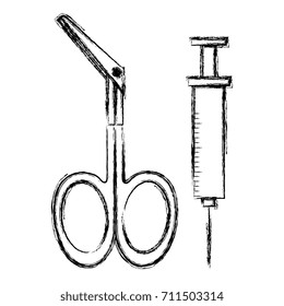surgical scissors with injection