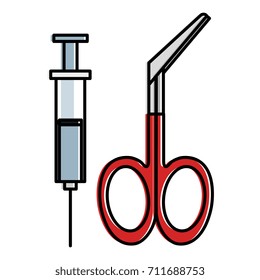 surgical scissors with injection