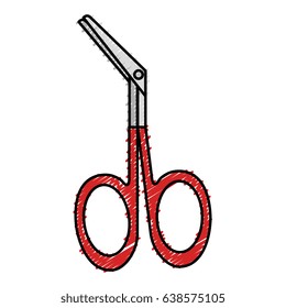 Surgical scissors isolated icon