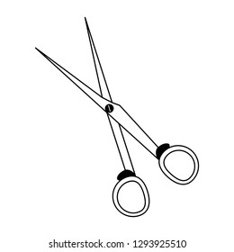 Surgical Scissors Medical Tool Black White Stock Vector (Royalty Free ...