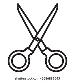 Conjunto de iconos de Vector de tijeras quirúrgicas con un fondo blanco