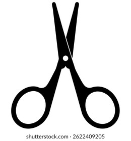 Surgical scissors vector Silhouette on white background