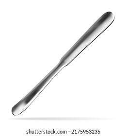 Surgical shovel of Buyalsky. Special metal tool for separation of soft tissues, expansion of wounds and abduction of organs in the wound cavity. Vector illustration.