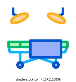 surgical table icon vector. surgical table sign. color symbol illustration