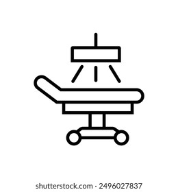 Surgical Table line icon. Element sign from transplantation collection.