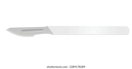 Surgical thin scalpel. vector illustration