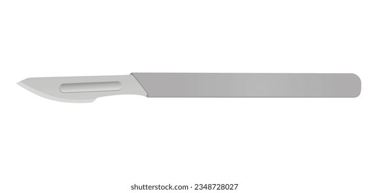 Surgical thin scalpel. vector illustration