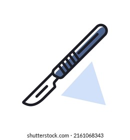 Surgical tools for operations scalpel vector isolated icon. Medicine and medical support sign. Graph symbol for medical web site and apps design, logo, app, UI