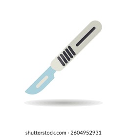 Surgical tools for operations scalpel vector isolated icon. Medicine and medical support sign. Graph symbol for medical web site and apps design, logo, app, UI