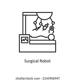 Surgical Tools vector Outline Icon Design illustration. Medical And Lab Equipment Symbol on White background EPS 10 File