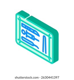 surgical tray surgeon isometric icon vector. surgical tray surgeon sign. isolated symbol illustration