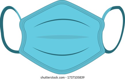 surgical vector mask illustration blue