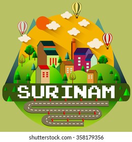 SURINAM - City vector illustration
