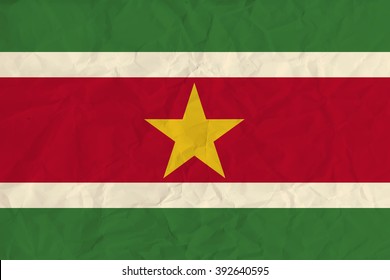Surinam  paper  flag