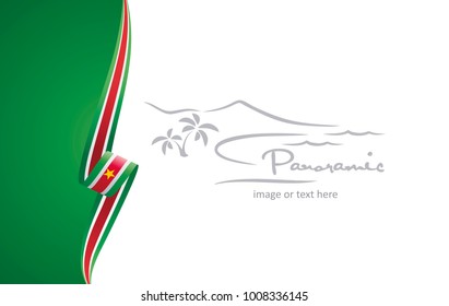 Suriname abstract flag brochure cover poster background vector
