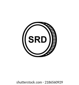 Suriname Currency Symbol, Suriname Dollar Icon, SRD Sign. Vector Illustration