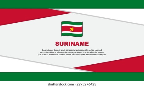 Suriname Flag Abstract Background Design Template. Suriname Independence Day Banner Cartoon Vector Illustration. Suriname Vector